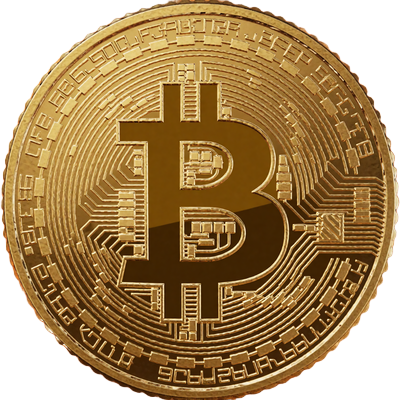 Goldene Bitcoin-M&uuml;nze mit gepr&auml;gtem B-Symbol - Bitcoin Einzahlung im Krypto Casino