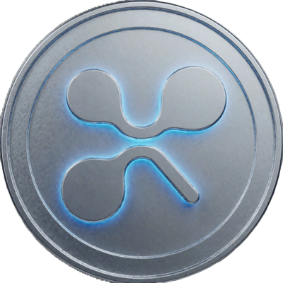 Silberne XRP-M&uuml;nze mit blauem Schimmer - Ripple Auszahlung unter 1 Minute