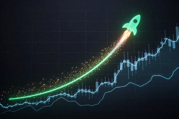 Crash-Game mit steigender Neon-Multiplikator-Kurve auf dunklem Chart - Originals bei Jack Casino